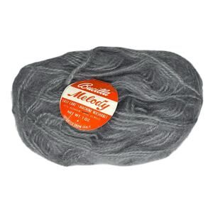 Vintage Bucilla Melody Mohair Acrylic Blend Yarn Gray Italy 1oz DISCONTINUED